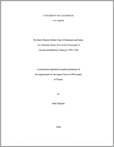 The early modern global trade of diamonds and gems: An Armenian family firm on the crossroads of caravan and maritime trade (ca. 1670–1730)